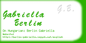 gabriella berlin business card